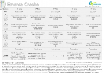 Ementa da semana - 2025-2026